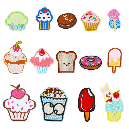 2 Sets 2 Style Polyester Embroidery Clothing Patches DIY-HY0001-14-1