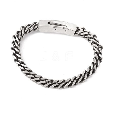 304 Stainless Steel Rope Chains Bracelet for Men Women STAS-E001-01AS-1