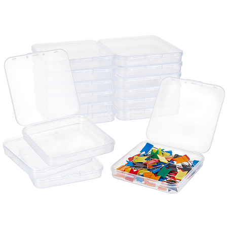 Plastic Bead Containers with Hinged Lid AJEW-WH0650-27-1