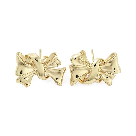 Rack Plating Brass Stud Earring EJEW-C081-31G-1