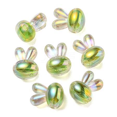 UV Plating Rainbow Iridescent Acrylic Beads X1-PACR-E001-05C-1