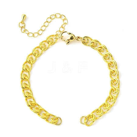 Rack Plating Brass Twisted Chain Bracelet Making KK-G501-03C-G-1