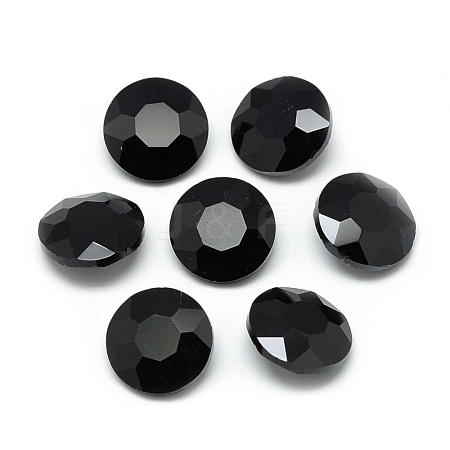 Pointed Back Glass Rhinestone Cabochons RGLA-T029-12mm-23-1