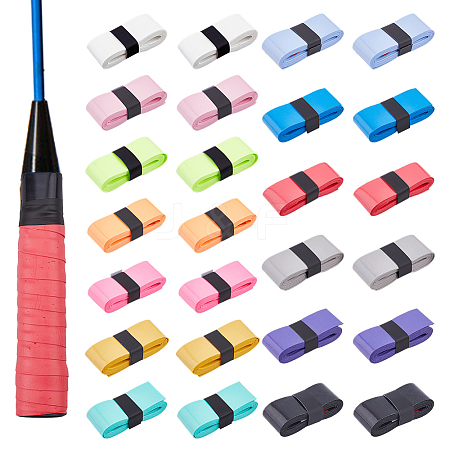 SUPERFINDINGS 26Pcs 13 Colors PU Leather Anti-slip Tennis Racquet Overgrips AJEW-FH0004-62-1