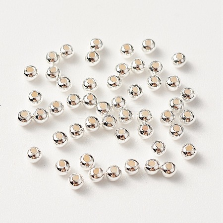 925 Sterling Silver Beads STER-S002-12-2mm-1