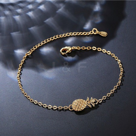 Alloy Pineapple Link Anklets for Women FS-WG8C63D-02-1
