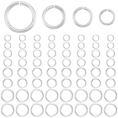 600Pcs 4 Styles 304 Stainless Steel Open Jump Rings STAS-BBC0010-03-1