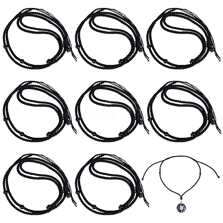 Rope Adjustable Necklaces Making MAK-WH0016-07B-1
