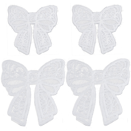 4Pcs 2 Styles Polyester Embroidery Iron on Clothing Patches PATC-GF0001-51A-1