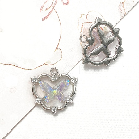 Butterfly Platinum Alloy Pendants PW-WGA9A20-07-1