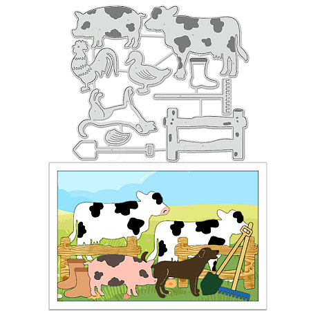 Farm Theme Carbon Steel Cutting Dies Stencils DIY-WH0309-1907-1