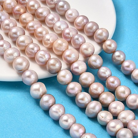 Natural Cultured Freshwater Pearl Beads Strands PEAR-I007-07U-01C-1