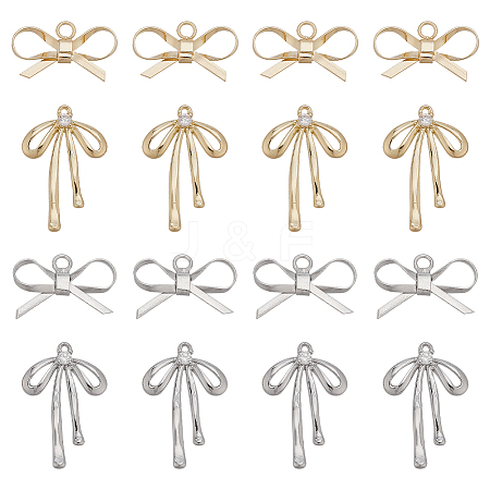 20Pcs 4 Styles Brass Pendants KK-ME0001-43-1