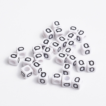 Acrylic Horizontal Hole Letter Beads OACR-YW0002-08Q-1