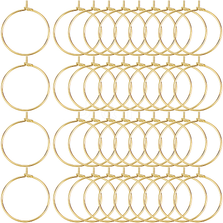 SOFPLATE 200Pcs Brass Wine Glass Charm Rings KK-SP0001-31A-G-1