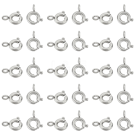 30Pcs 316 Stainless Steel Spring Ring Clasps FIND-UN0016-21-1
