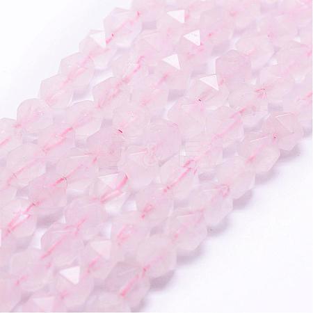 Natural Rose Quartz Beads Strands G-J363-06-6mm-1