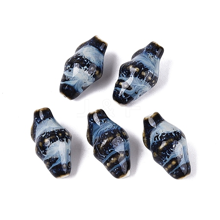 Vintage Handmade Porcelain Beads PORC-Q006-08P-1