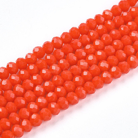 Opaque Solid Color Imitation Jade Glass Beads Strands EGLA-A044-P2mm-D03-1
