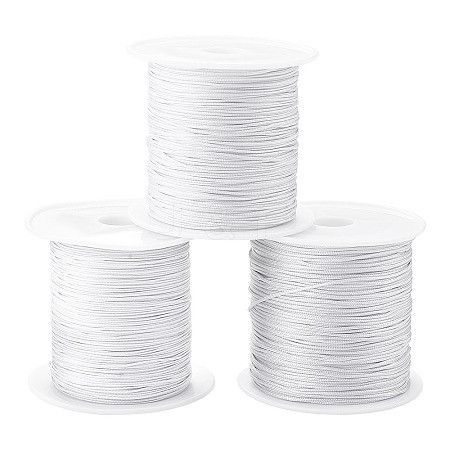 3 Rolls 3 Styles Round Nylon Braided Cord NWIR-TADJ0001-03A-1