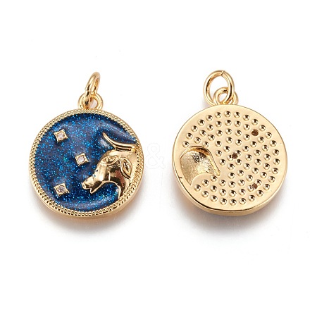 Alloy Enamel Pendants PALLOY-P435-39-RS-1