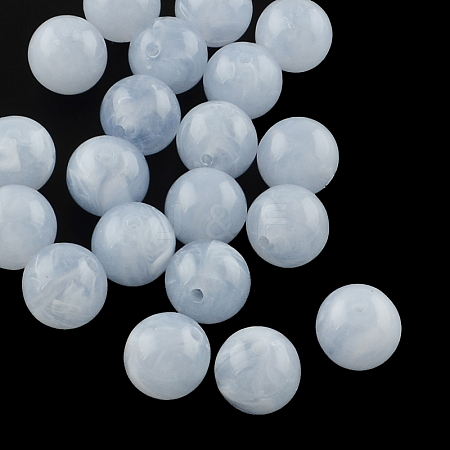 Round Imitation Gemstone Acrylic Beads OACR-R029-12mm-31-1