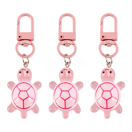 3Pcs Resin Tortoise Pendant Decorations HJEW-TA0001-39J-1