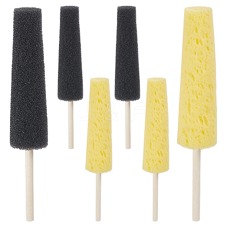 6Pcs 2 Colors Sponge Clay Sculpture Tool AJEW-BC0009-07B-1