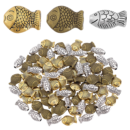 90Pcs 3 Colors Tibetan Style Alloy Beads FIND-GA0007-96-1