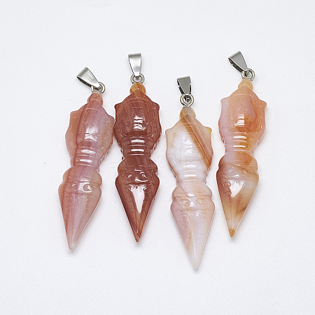 Natural Carnelian/Red Agate Big Pendants G-T122-12B-02-1