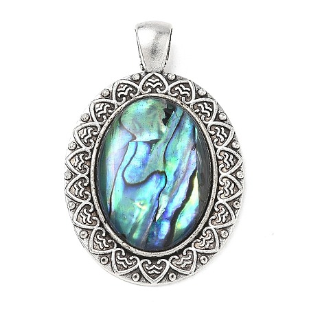 Natural Paua Shell Pendants SH-K001-01B-1