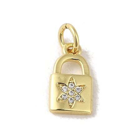 Brass Micro Pave Cubic Zirconia Charms KK-M283-28C-01-1