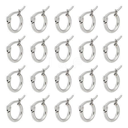 Unicraftale 40 Pairs 304 Stainless Steel Hypoallergenic Hoop Earrings EJEW-UN0002-35-1