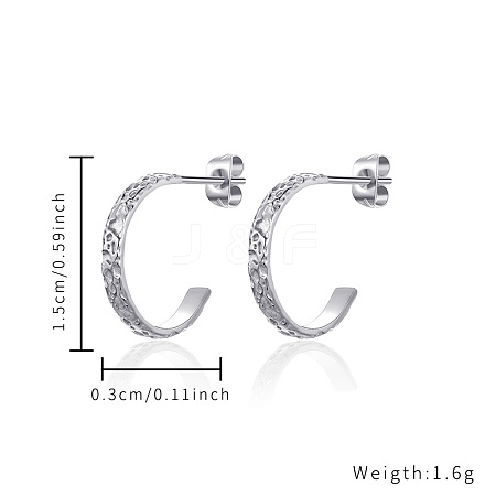 Fashionable gold and steel color stainless steel mirror polished irregular earrings AG8870-2-1