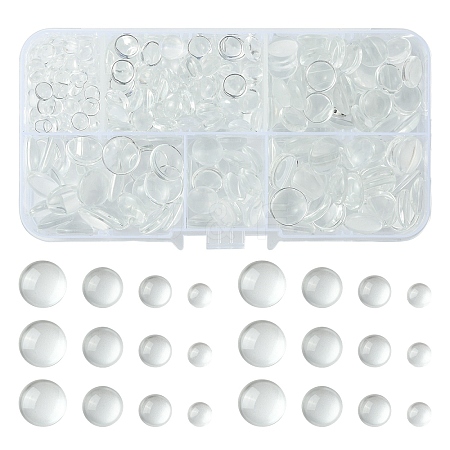 400Pcs Transparent Glass Cabochons GGLA-YW0001-15-1
