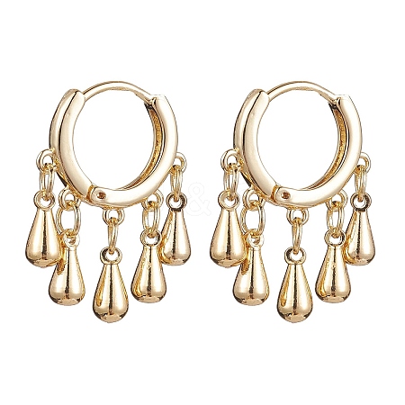 Brass Hoop Earrings EJEW-TA00344-1
