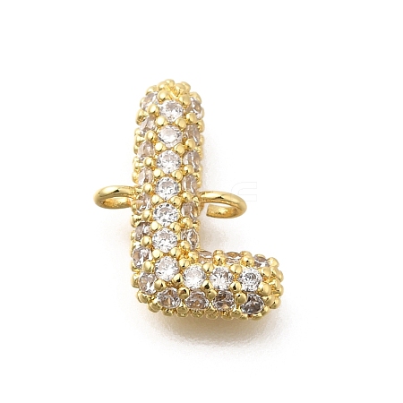 Brass Micro Pave Cubic Zirconia Links KK-I717-04L-1