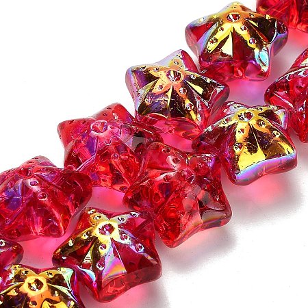 Electroplate Baking Paint Glass Beads Strands EGLA-K061-12A-AB07-1