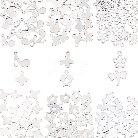 DICOSMETIC 240Pcs 6 Style 304 Stainless Steel Charms STAS-DC0003-21-1