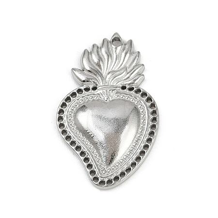 304 Stainless Steel Pendants STAS-P390-02B-P-1