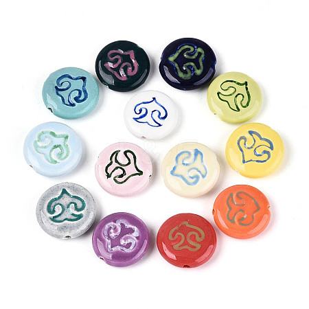 Handmade Porcelain Ceramic Beads PORC-T134-23M-1