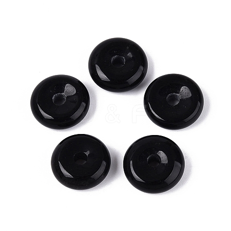 Natural Black Onyx Charms G-Q601-30A-01-1