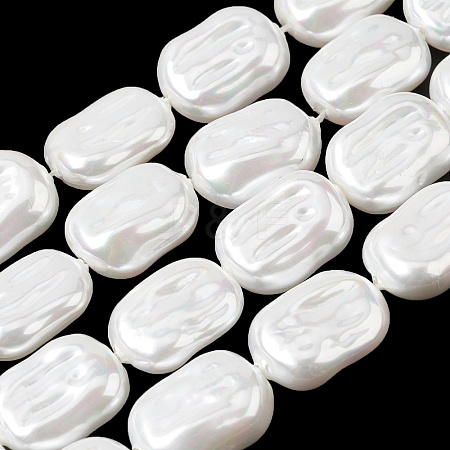 Electroplate Opaque Glass Imitation Pearl Beads Strands EGLA-H113-01A-1