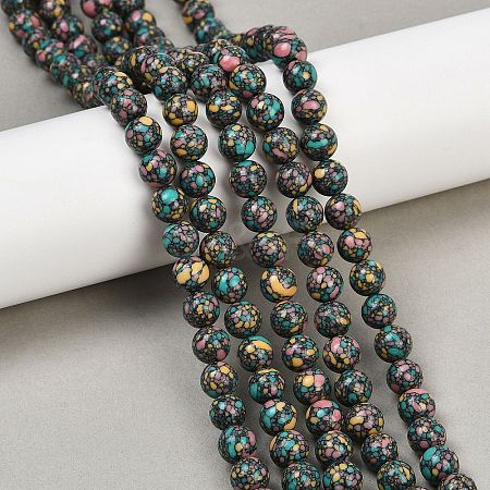 Natural Agate Beads Strands G-U030-C01-8mm-1