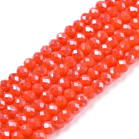 Electroplate Glass Beads Strands EGLA-A044-P2mm-B21-1