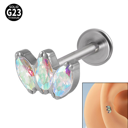 G23 Titanium Cartilage Earrings WGC4C46-13-1