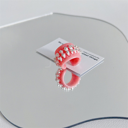 Tooth Acrylic Cuff Rings FS-WGF7F58-02-1