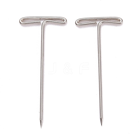 Nickel Plated Steel T Pins for Blocking Knitting FIND-D023-01P-01-1
