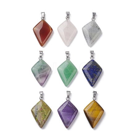 Natural Mixed Stone Pendants G-C110-04P-1