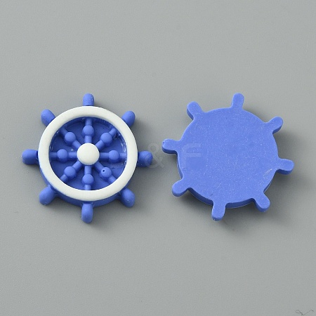 Navigation Theme Opaque Resin Cabochons RESI-WH0028-12E-1